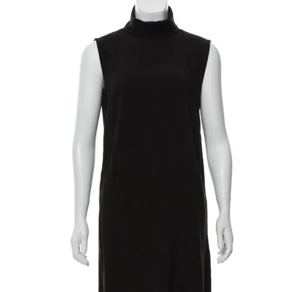 Jesse Kamm Open V-Back Mock Neck Black Dress XS | Collector’s Piece - Picture 3 of 10